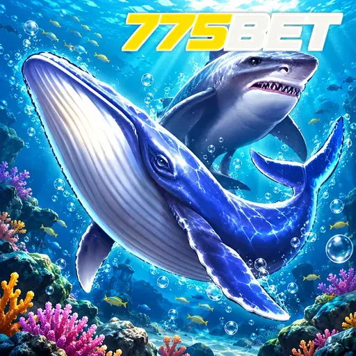 775BET — ilustração de uma baleia no oceano