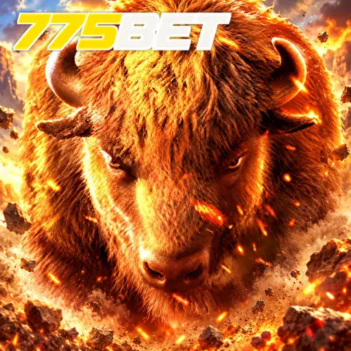 775BET — ilustração de um bisão em tons dourados