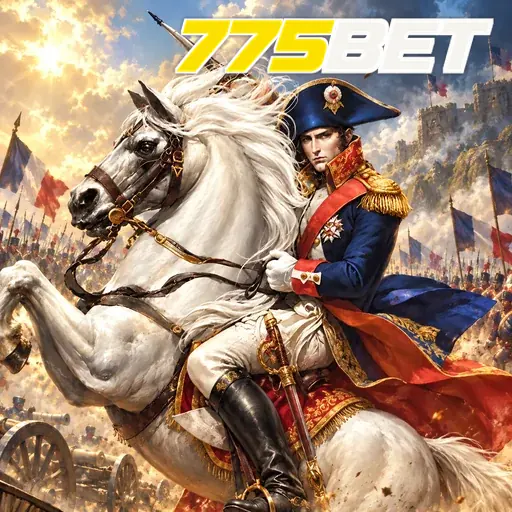 775BET — ilustração de um cavaleiro em um cavalo branco