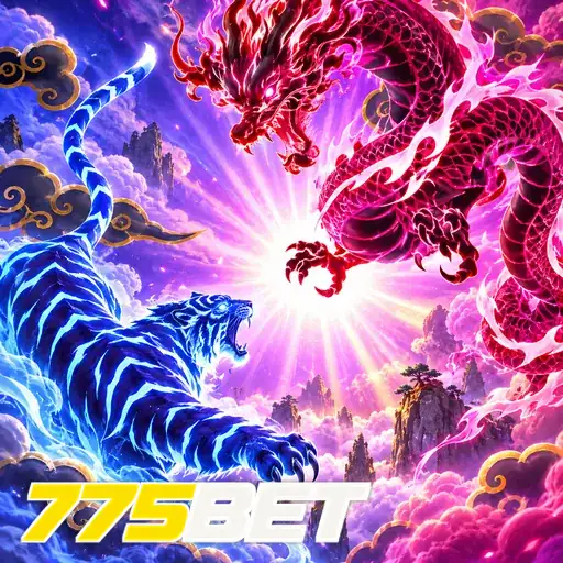 775BET — ilustração de dois dragões coloridos