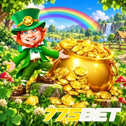 775BET — ilustração de um duende com moedas de ouro