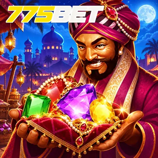 775BET — ilustração de um mercador com tesouros
