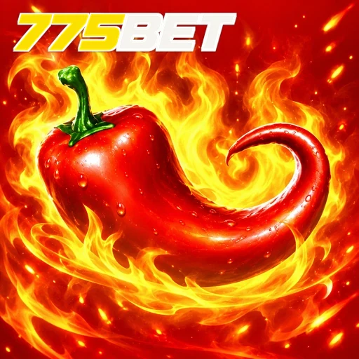 775BET — ilustração de uma pimenta vermelha em chamas